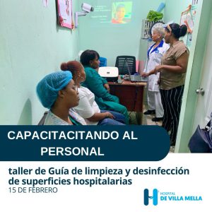 Read more about the article Taller de guía de limpieza y desinfección de superficies hospitalarias.